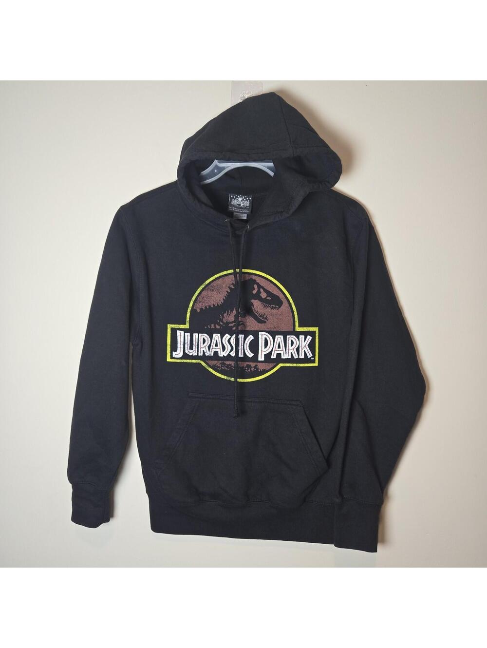 Universal Studios Jurassic Park Black Hoodie with Logo sz Small